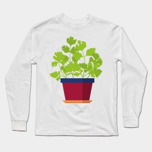 Groovy little coriander plant Long Sleeve T-Shirt